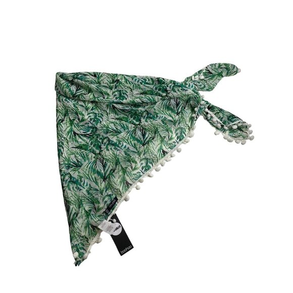 NEW Boohoo Women's Chiffon‎ Tie Waist Beach Sarong Palm Tassel NWT 38x40 - Picture 1 of 6